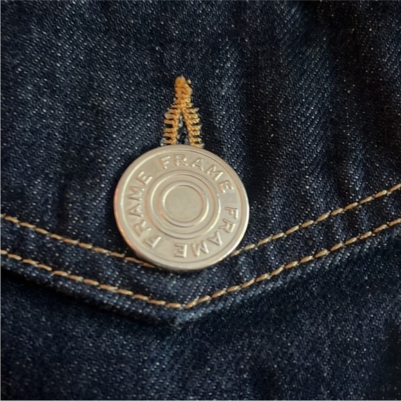 NWT. Frame Oversized Button Detail Denim Mini Jean denim Dress - Large - Picture 11 of 11